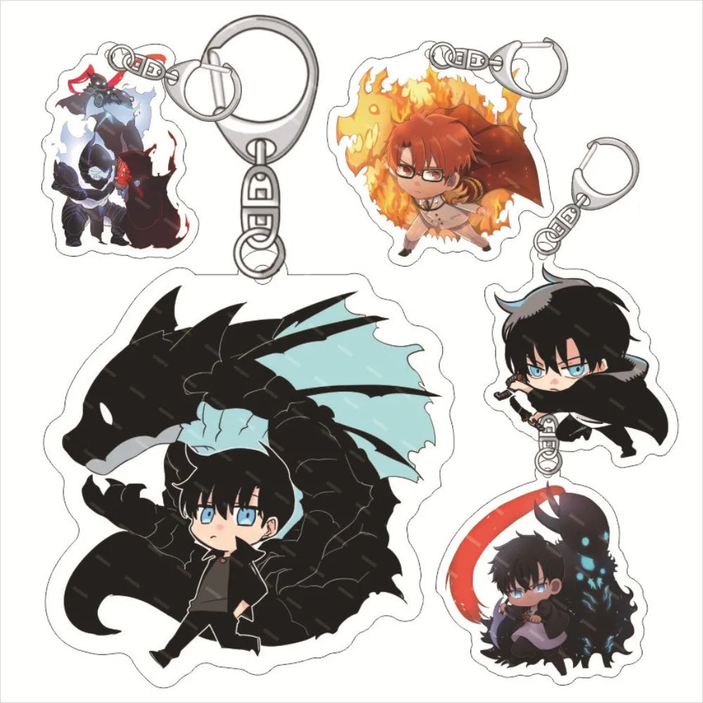 Solo Leveling Keyring Acrylic Key Chain Backpack Pendants