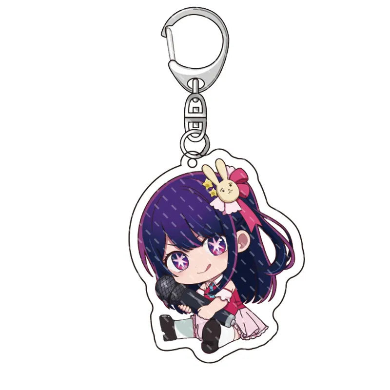 Oshi No Ko Keychain Ai Hoshino Ruby Hoshino Kana Arima Pendant Key Chain