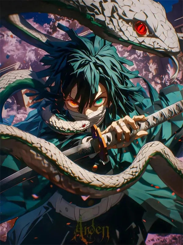 Demon Slayer 5D DIY Diamond Painting Mosaic Art Home Decoration Poster