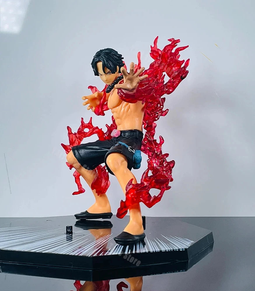 One Piece Fire Fist Ace Luffy Sanji & Zoro Battle Model PVC
