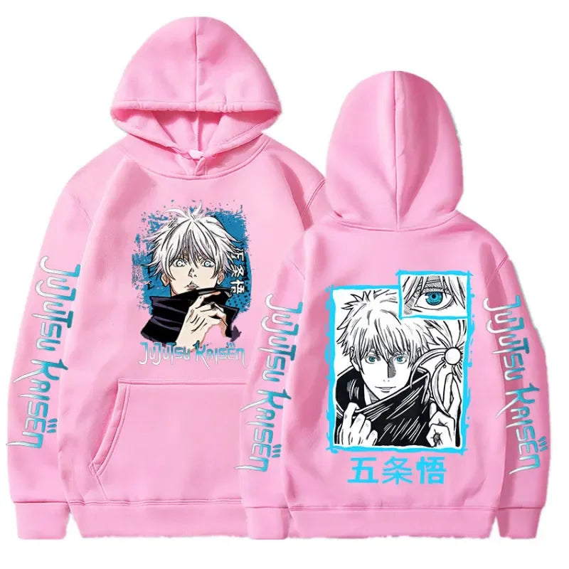 Gojo Satoru oversized long-sleeved pullover hoodie