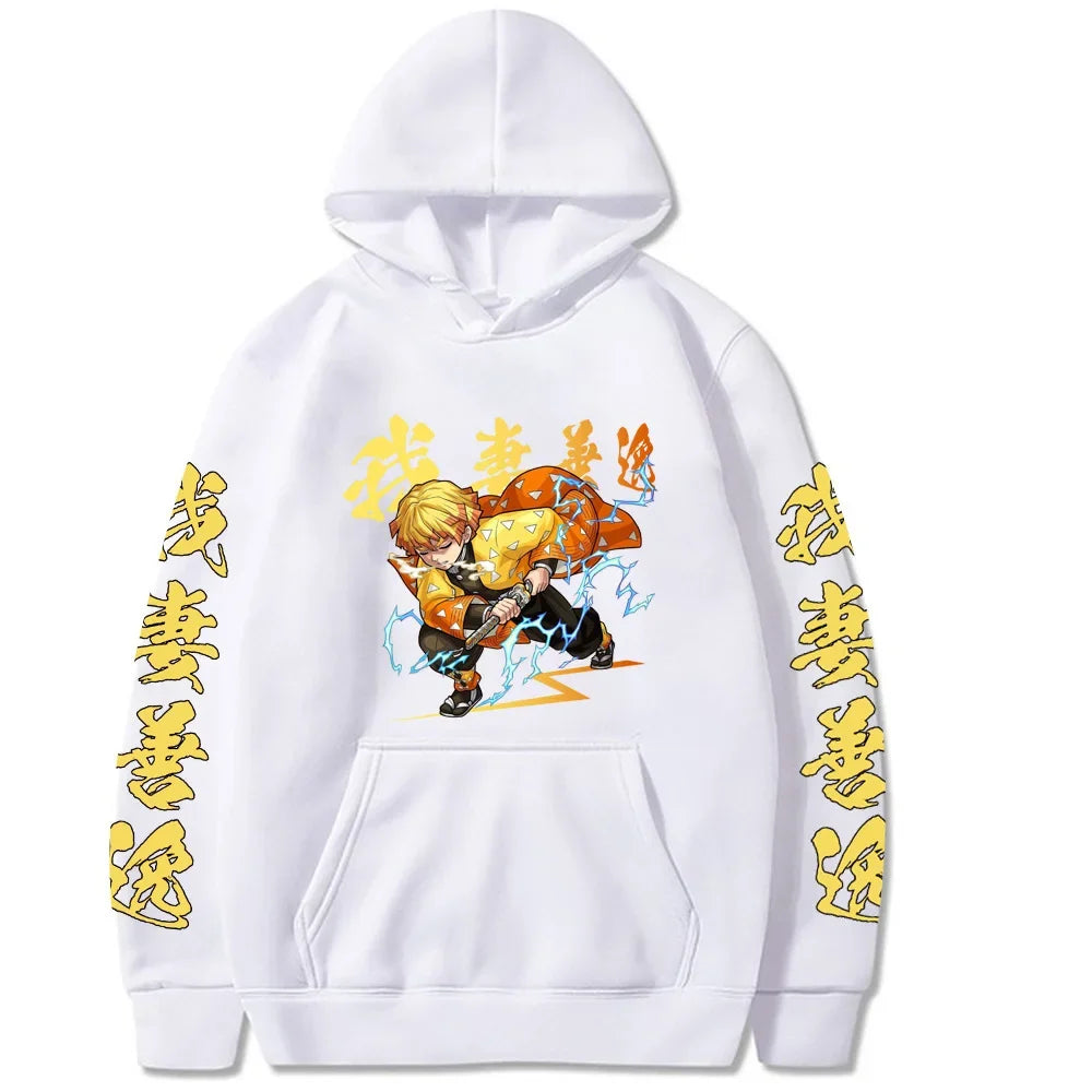 Agatsuma Zenitsu Printed Hooded Streetwear Hoodie