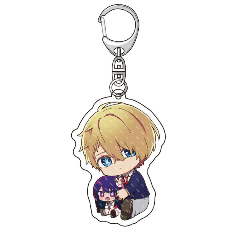 Oshi No Ko Keychain Ai Hoshino Ruby Hoshino Kana Arima Pendant Key Chain