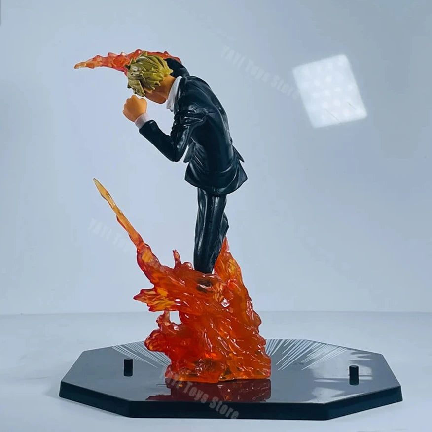 One Piece Fire Fist Ace Luffy Sanji & Zoro Battle Model PVC