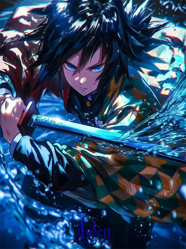 Demon Slayer 5D DIY Diamond Painting Mosaic Art Home Decoration Poster