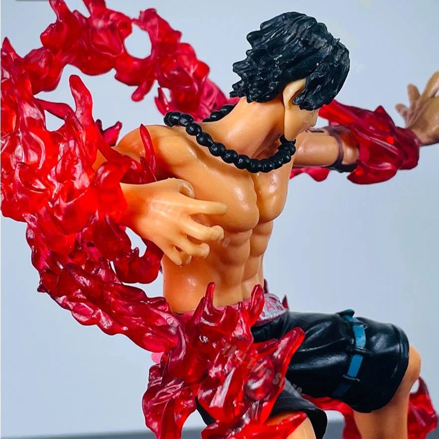 One Piece Fire Fist Ace Luffy Sanji & Zoro Battle Model PVC