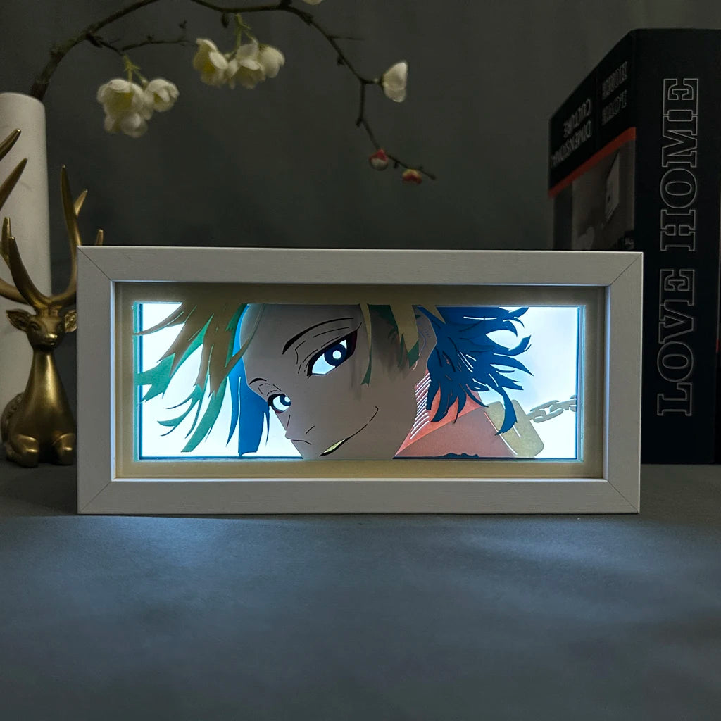 Michael Kaiser Blue Lock for Bedroom Decoration Manga Shadow Box Desk Table Lamp Anime Night Light