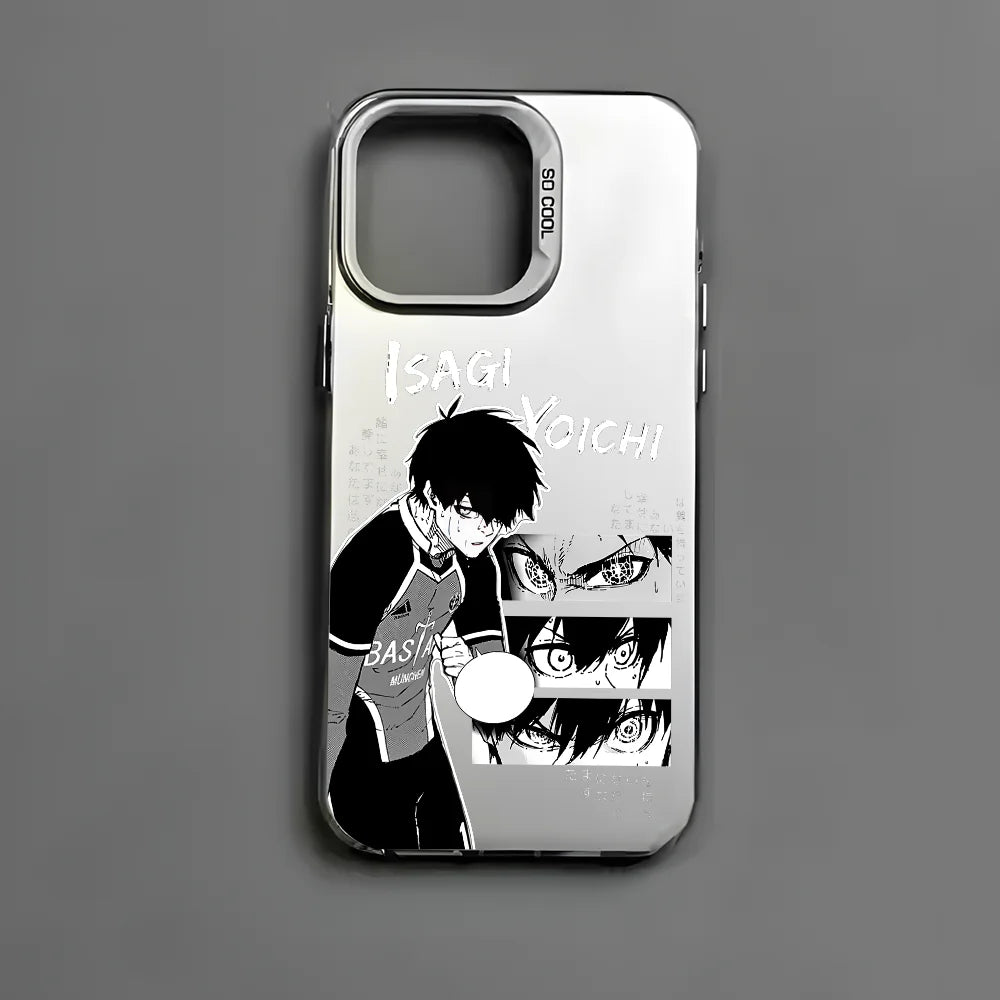 Blue Lock Anime Phone Case For IPhone 16 15 14 13 12 Pro Max Black Matte Metallic Aurora