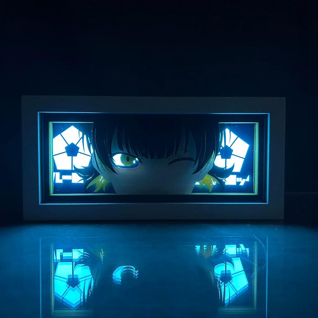 Blue Lock Light Box for Bedroom Table Decor