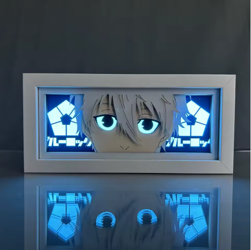 Blue Lock Light Box for Bedroom Table Decor