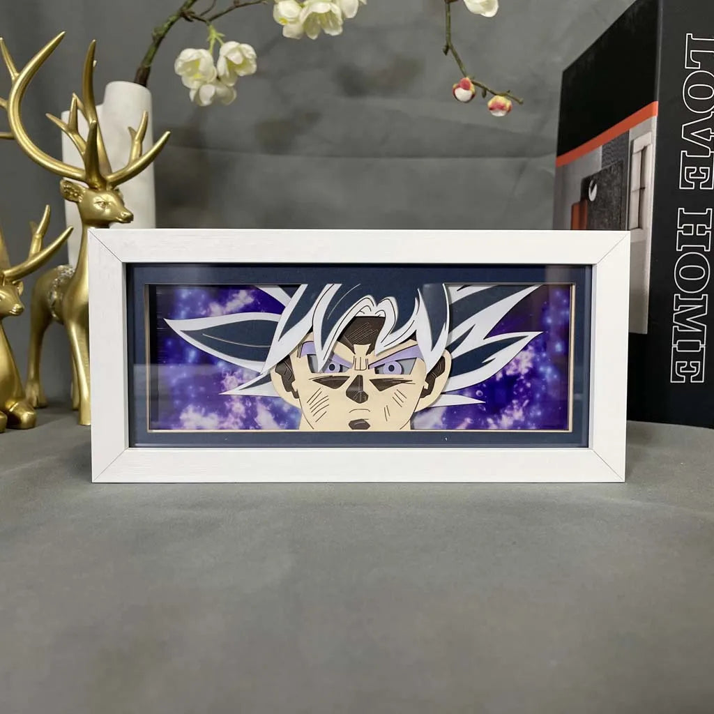 Dragon Ball Lightbox Paper Carving Lamp 3d Paper Cuttings Bedroom Decorative Light Desktop Night Light