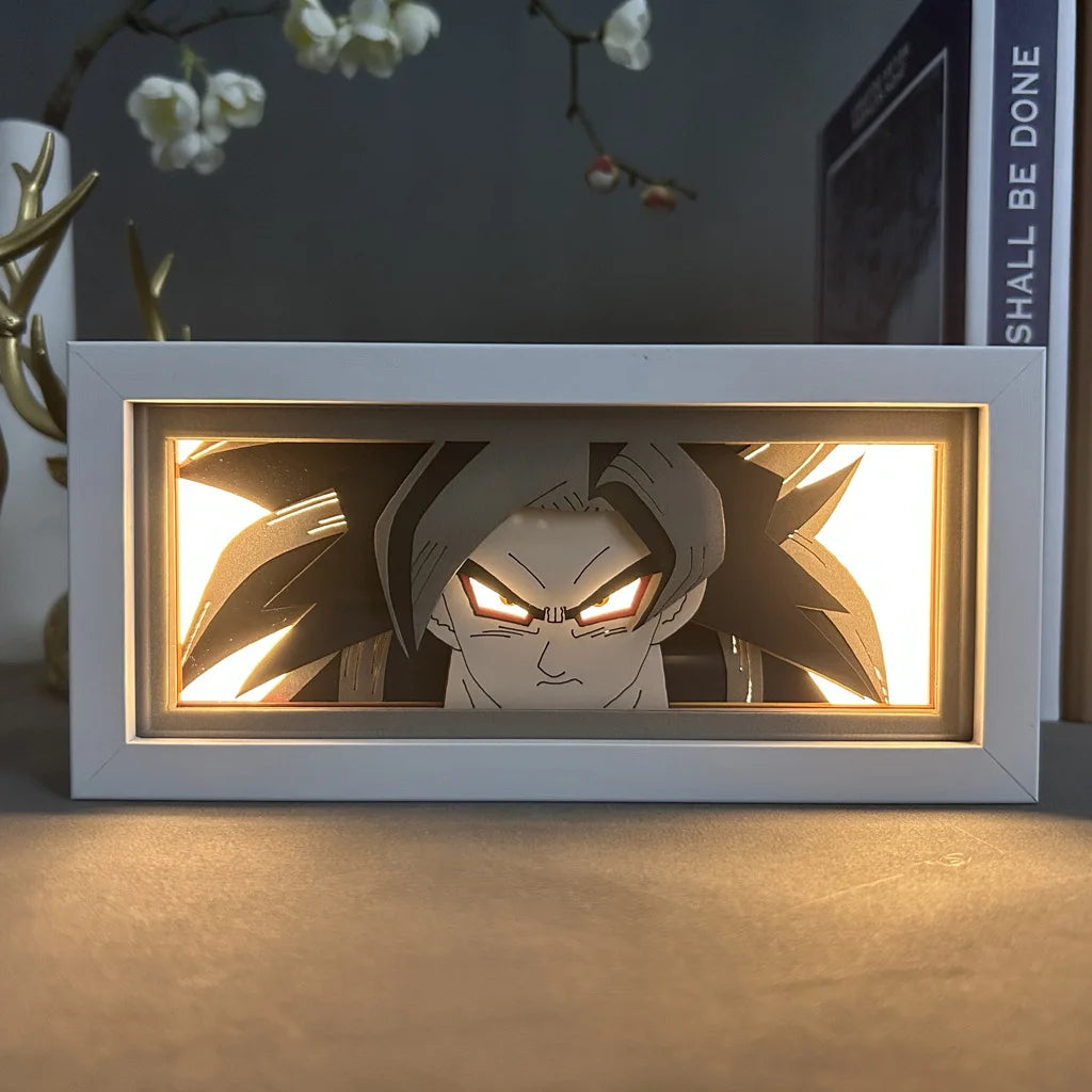 Dragon Ball Lightbox Paper Carving Lamp 3d Paper Cuttings Bedroom Decorative Light Desktop Night Light