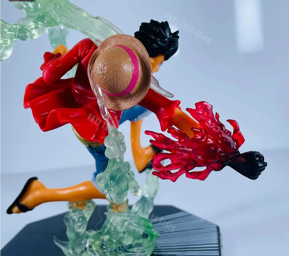 One Piece Fire Fist Ace Luffy Sanji & Zoro Battle Model PVC