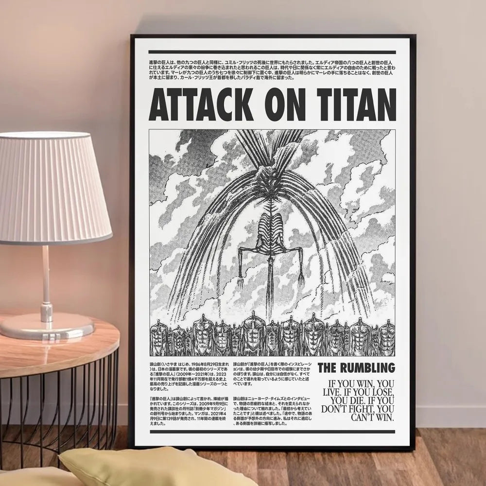 Attack on Titans Poster HD Quality Poster Wall Art Painting Study Home Decor