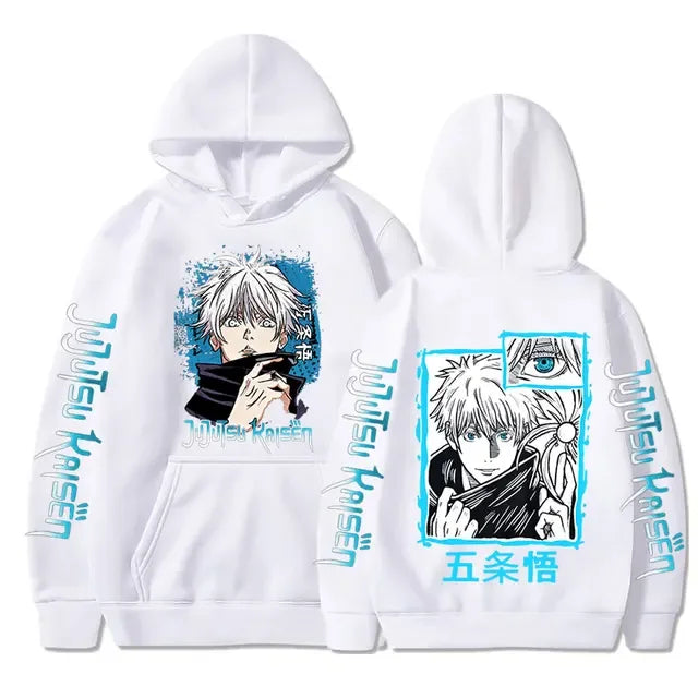 Gojo Satoru oversized long-sleeved pullover hoodie