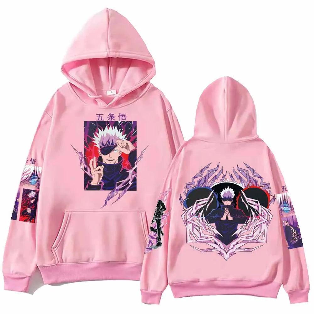 Gojo Satoru Harajuku Printed Hoodie