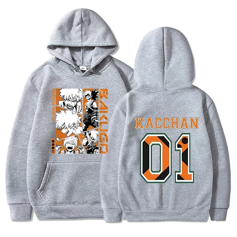 Bakugou Katsuki Pullover Hooded Long Sleeve Hoodie
