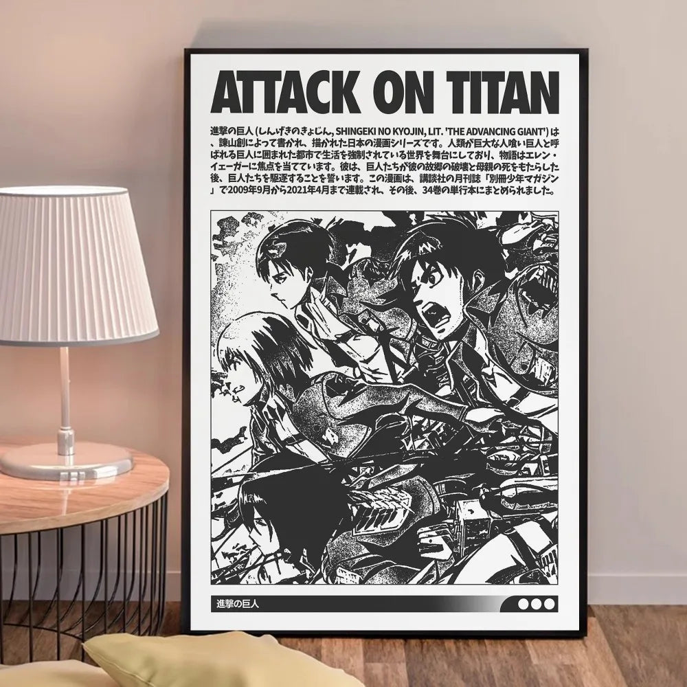 Attack on Titans Poster HD Quality Poster Wall Art Painting Study Home Decor