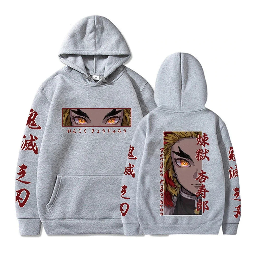 Rengoku Kyoujurou Eyes Graphic Print Casual Hoodie