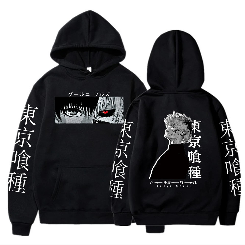 Ken Kaneki Graphical Printed Hip Hop Hoodies Casual Streetwear