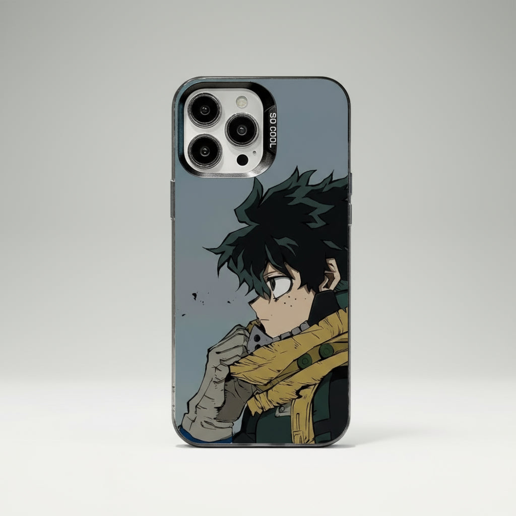 Deku Phone Case For iPhone 16,15,14,13,12,11 Pro,Max,Plus,Mini,SE Anti Fall Black Matte Hard phone case