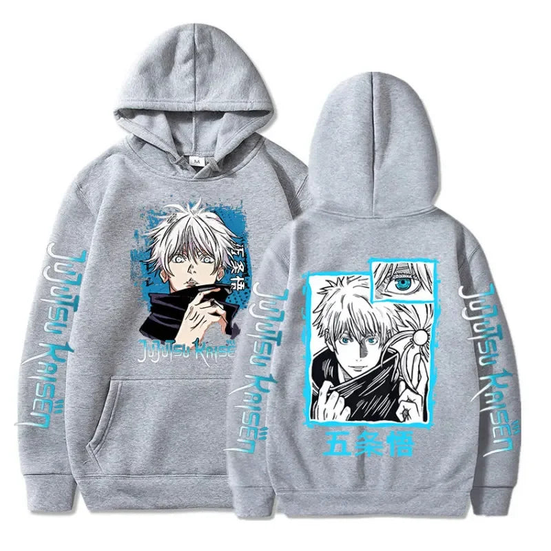 Gojo Satoru oversized long-sleeved pullover hoodie