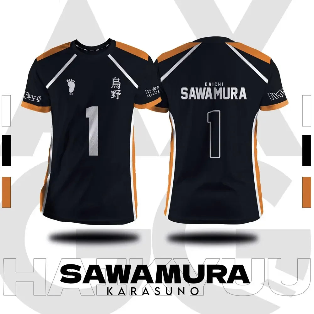 Haikyuu Jersey Summer Short Sleeve T-Shirt
