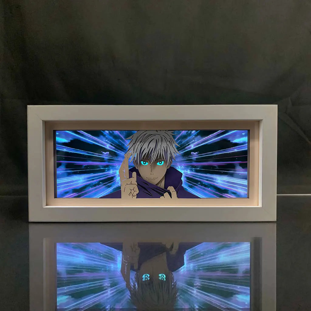 Satoru Gojo Nightlight Lightbox 3d Paper Cut Desk Lamp