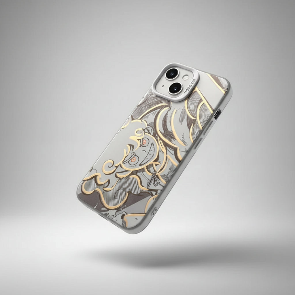 Monkey D. Luffy Gear 5 Nika 3D Phone Case - One Piece Anime Back Cover for iPhone Pro Max/Mini