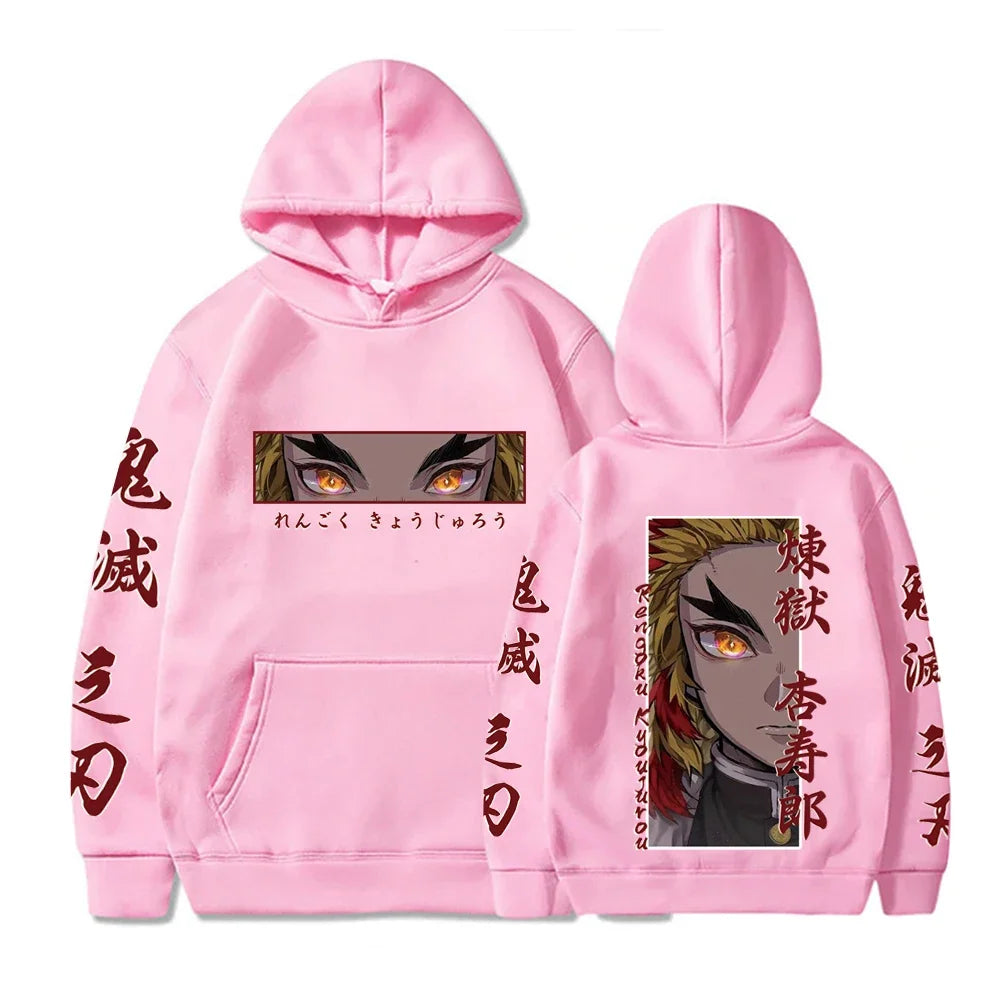 Rengoku Kyoujurou Eyes Graphic Print Casual Hoodie
