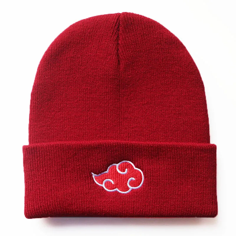 Akatsuki Red Cloud Beanie | Unisex Embroidered Winter Warm Hat
