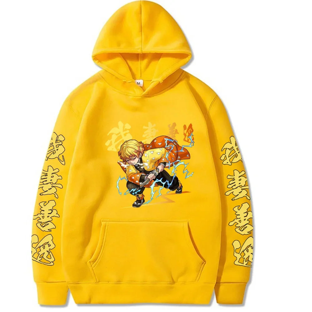 Agatsuma Zenitsu Printed Hooded Streetwear Hoodie
