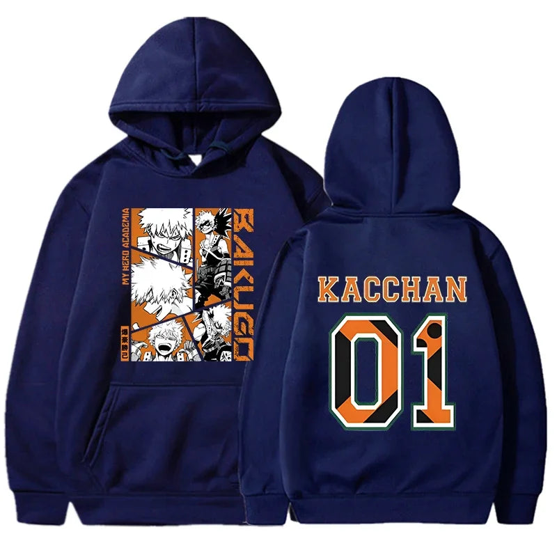 Bakugou Katsuki Pullover Hooded Long Sleeve Hoodie