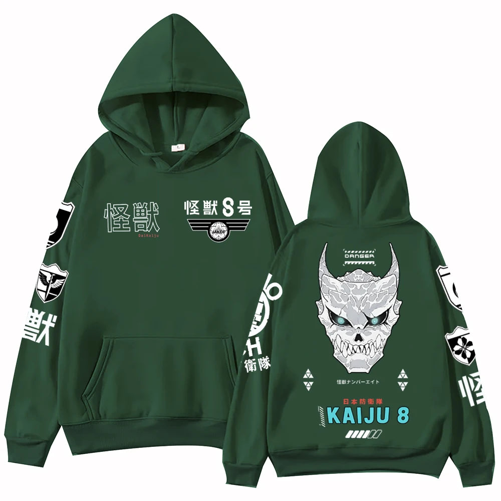 Kaiju No 8 Hoodie Harajuku Hip Hop Pullover