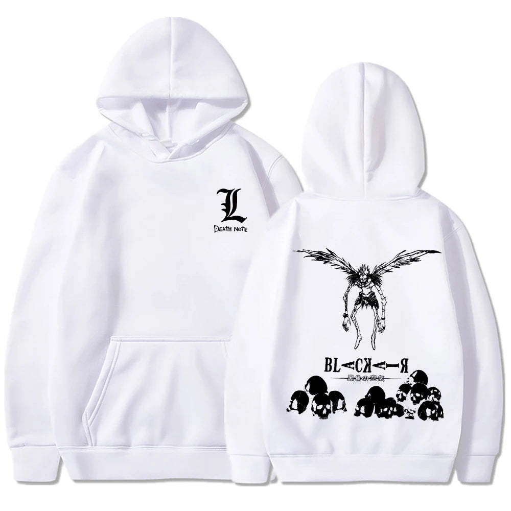 Death Note Ryuuku Skeleton Print Gothic Harajuku Manga Pullover Streetwear