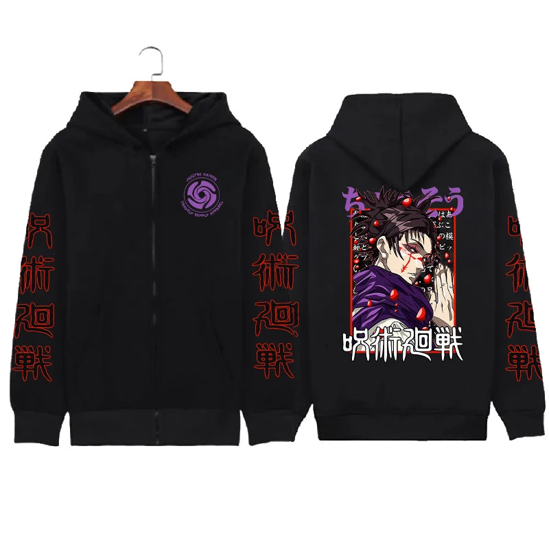 Choso Jujutsu Kaisen Graphic Zip-Up Jacket