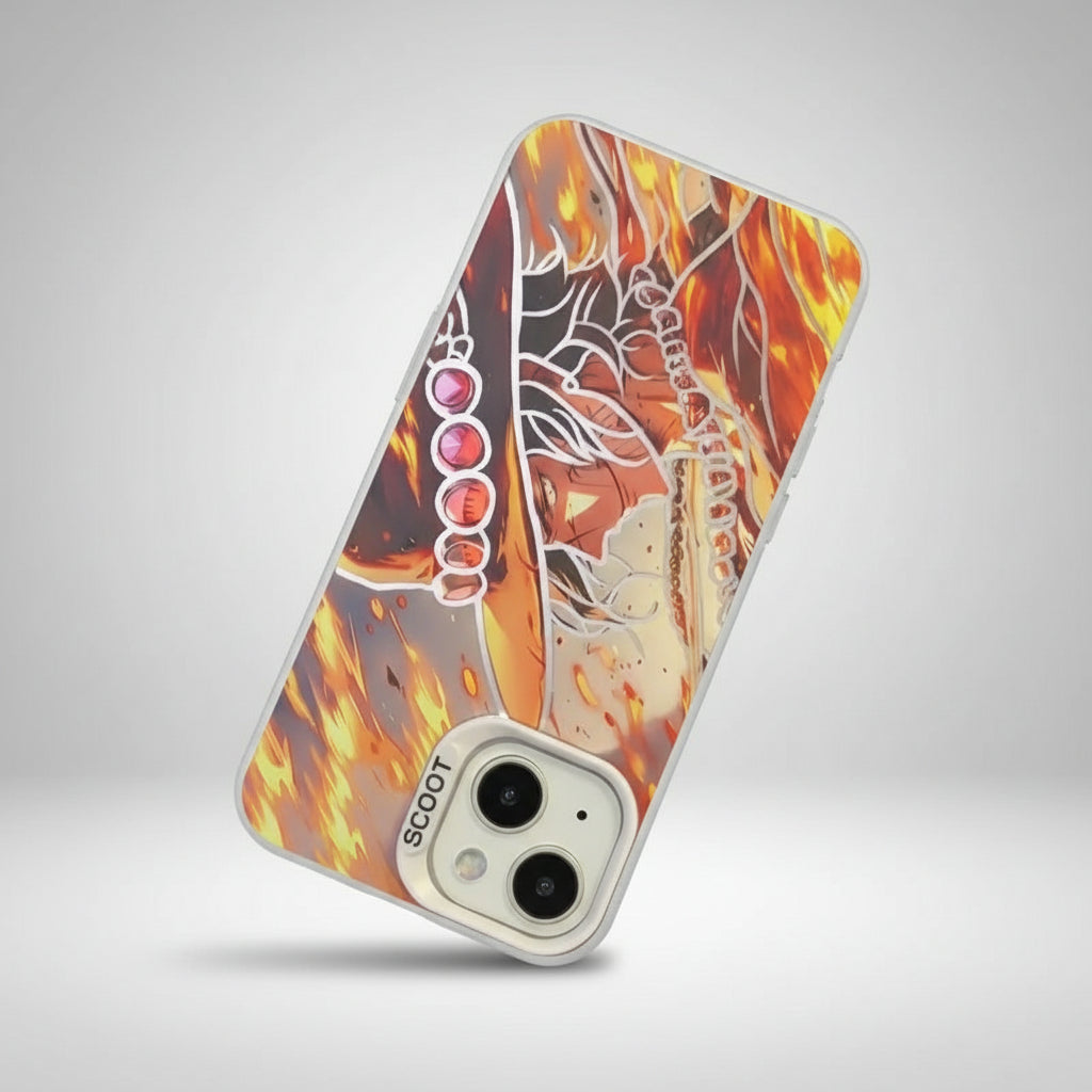 Portgas D. Ace Flame Shockproof 3D Phone Case - Animation ONE Piece Cover for iPhone Pro Max/Mini