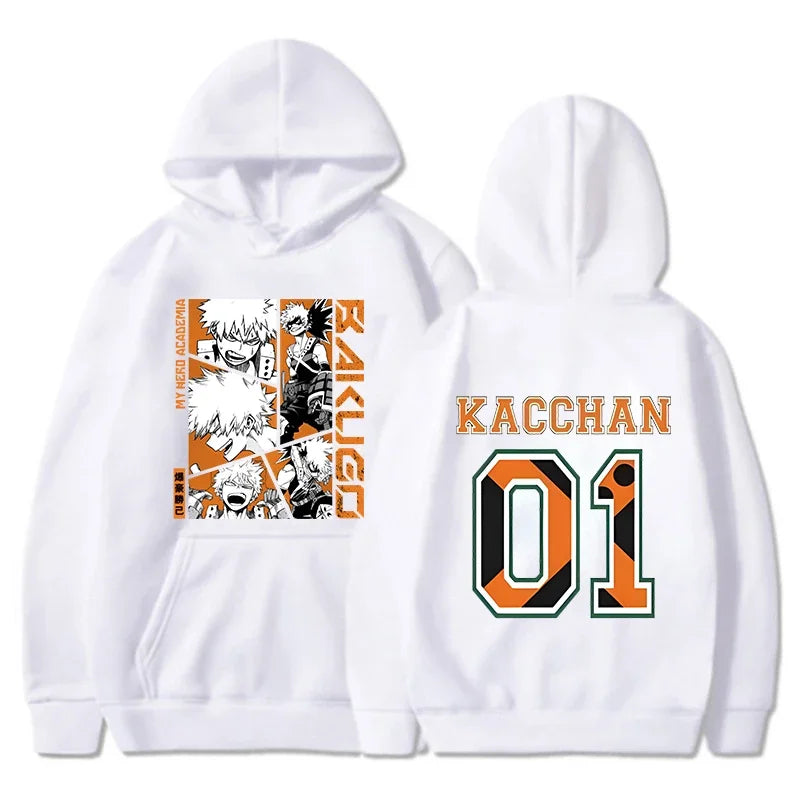 Bakugou Katsuki Pullover Hooded Long Sleeve Hoodie