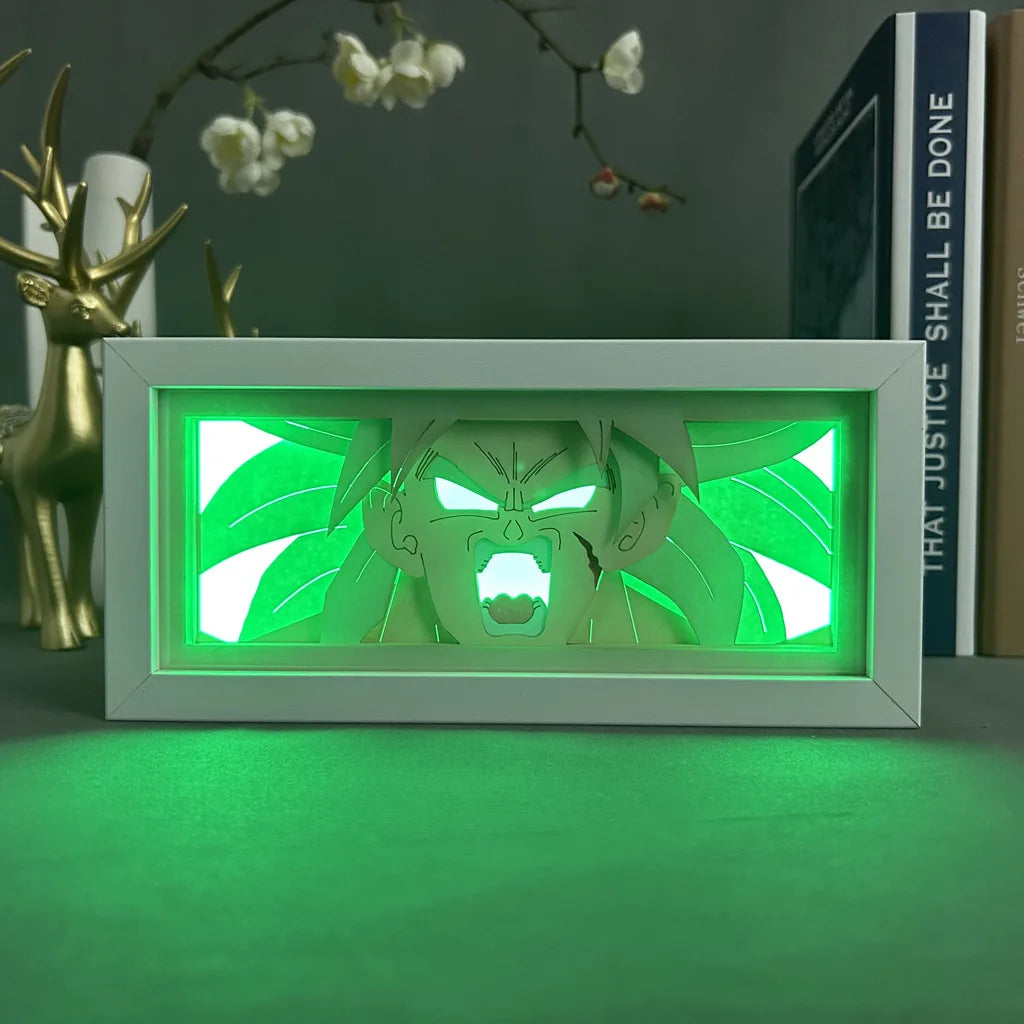 Dragon Ball Lightbox Paper Carving Lamp 3d Paper Cuttings Bedroom Decorative Light  Desktop Night Light