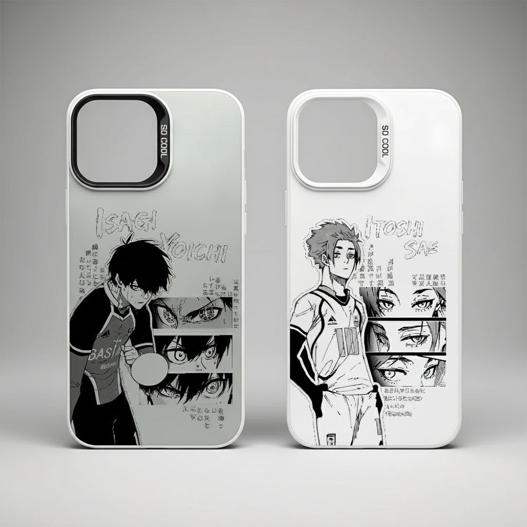 Isagi Yoichi & Sae Itoshi Phone Case For IPhone 16 15 14 13 12 Pro Max Black Matte Metallic Aurora