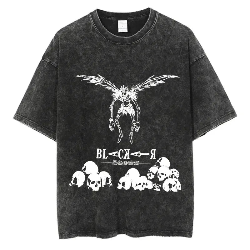 Death Note Anime Oversized Graphic Tee | Vintage Washed