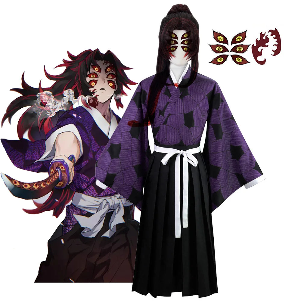 Kokushibo Cosplay Set - Demon Slayer Full Outfit & Uniform