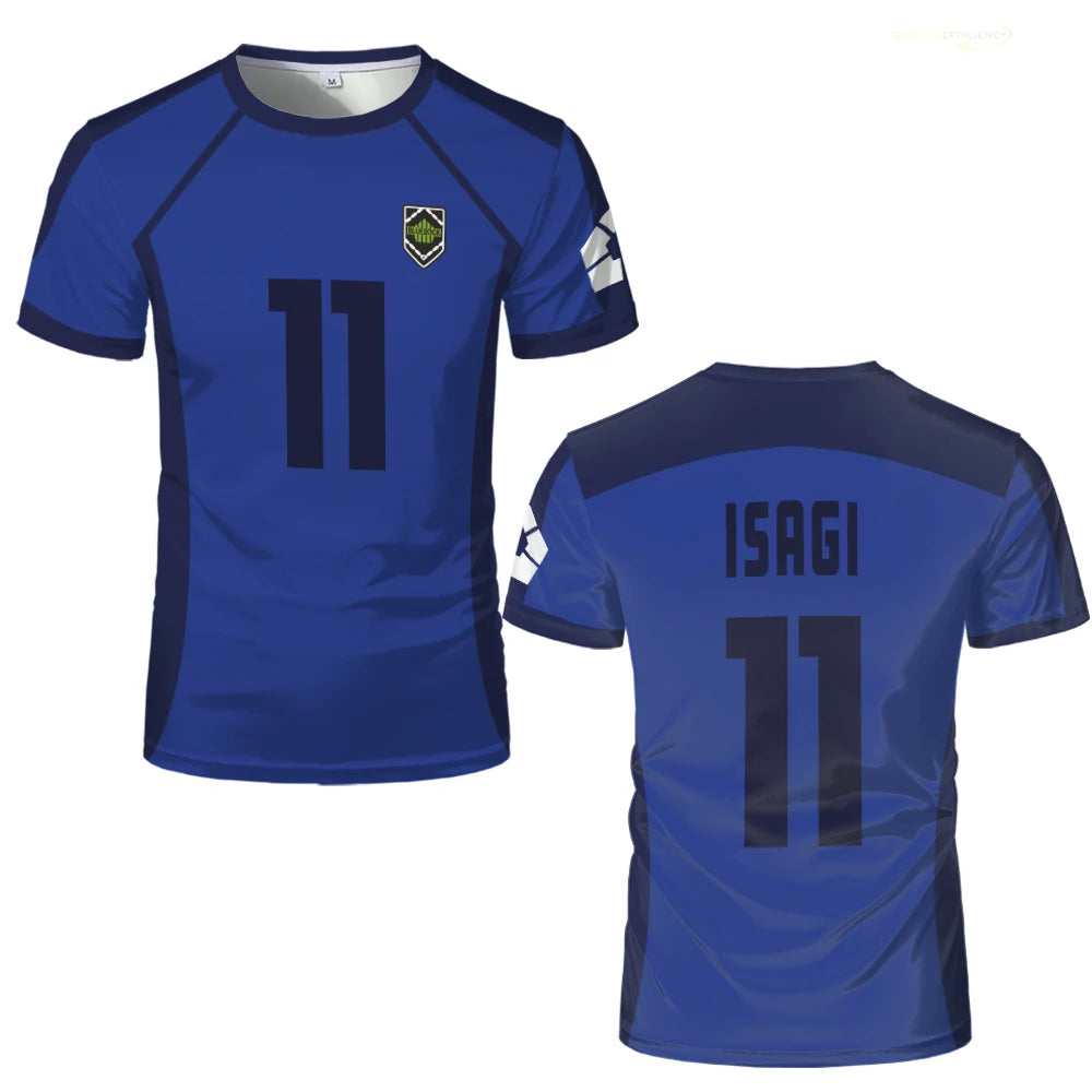 Blue Lock Anime Cosplay Football Jersey T-Shirt