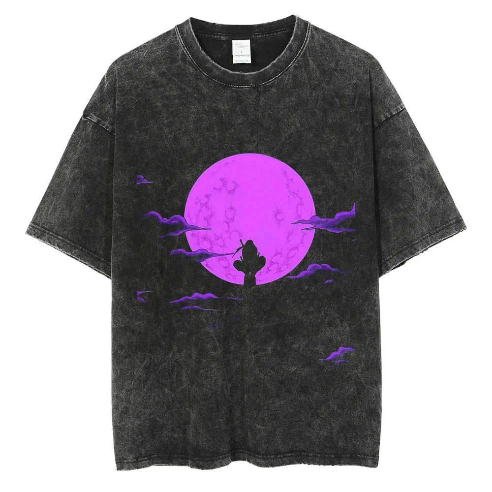 Uchiha Itachi Streetwear Short Sleeve Cotton Vintage T-shirt