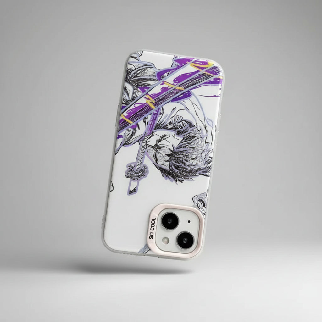 Roronoa Zoro 3D Demon Knife Phone Case - One Piece Anime Back Cover for iPhone Pro Max/Mini