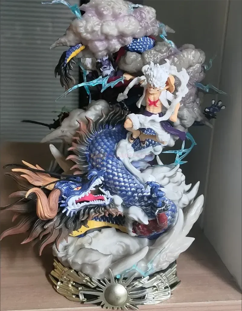 23cm Luffy Vs Kaidou Luffy Gear 5 Statue Nika Luffy Figurine