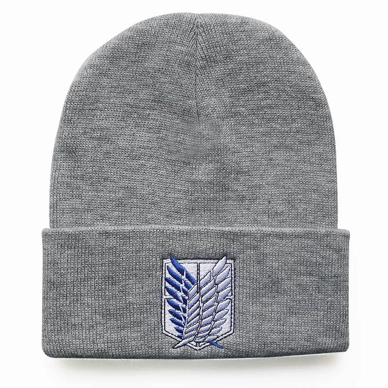 Attack on Titan (AOT) Embroidered Beanie | Unisex Streetwear Hip Hop Winter Hat