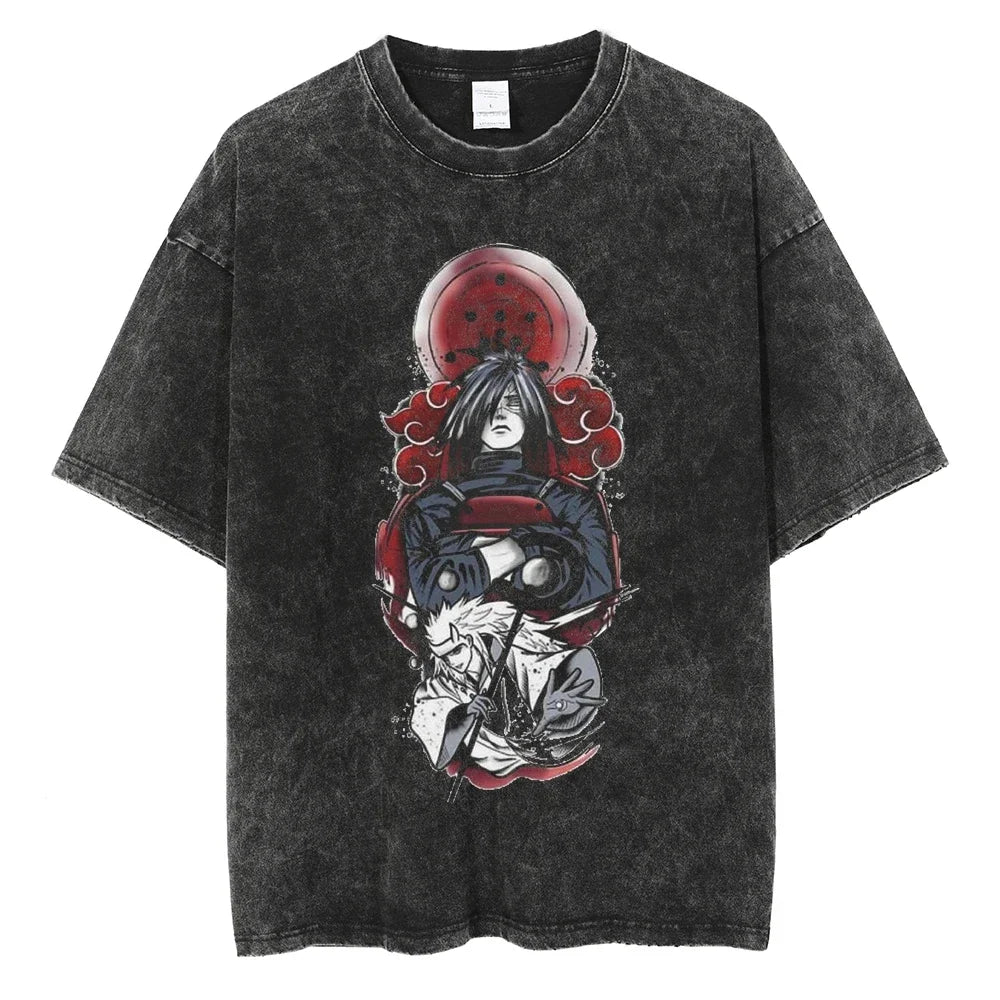 Naruto Anime Streetwear Short Sleeve Cotton Vintage T-shirts