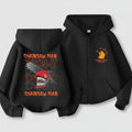 Oversized Chainsaw Man Washed Zip-Up Retro Graphic Jacket