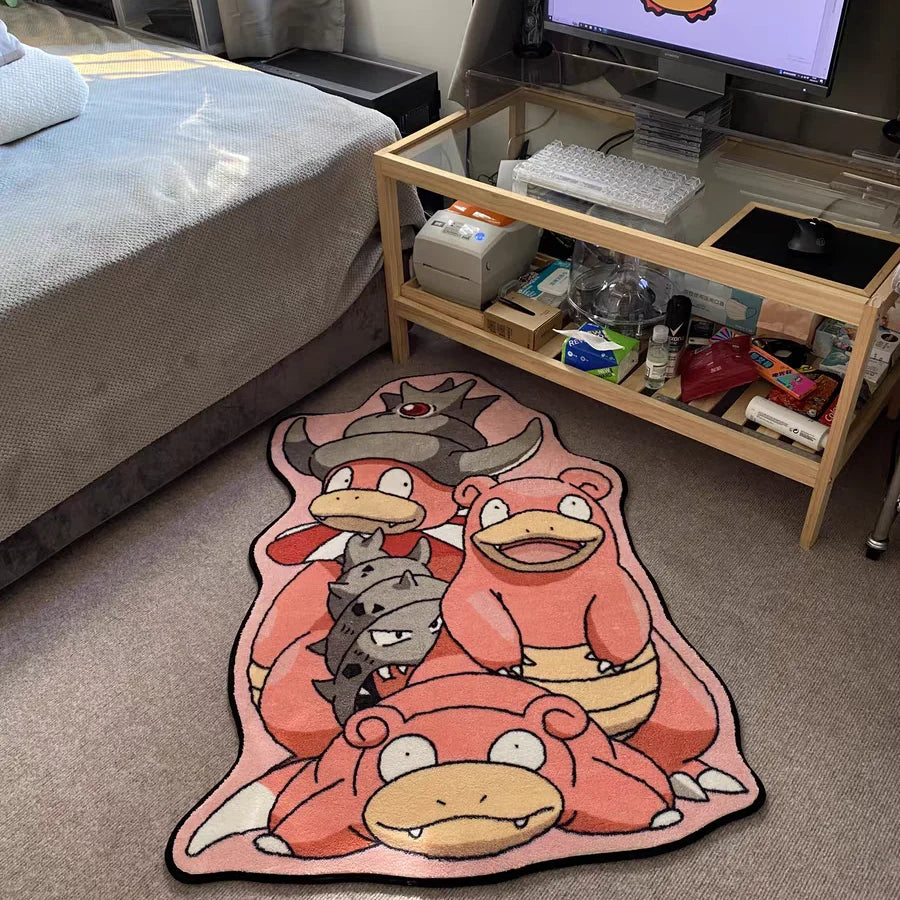 Pokémon Plush Area Rug - Non-Slip Anime Floor Mat for Living Room & Bedroom Decor